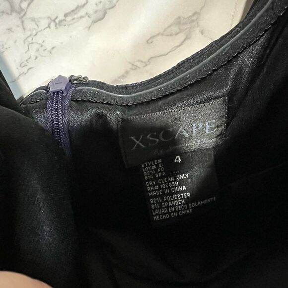 Xscape Joanna Chen Strapless Bubble Hem Purple Ombre Cocktail Formal Dress US 4 - Picture 2 of 5